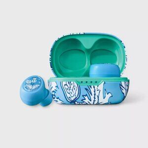 NWT Floral Vines True Wireless Bluetooth Earbuds with Case Blue - Roller Rabbit